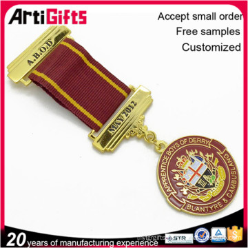 Wholesale souvenir metal custom hard enamel medal and badge